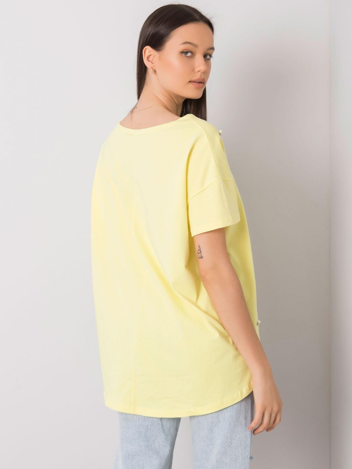 Żółta bluzka z aplikacją Etty