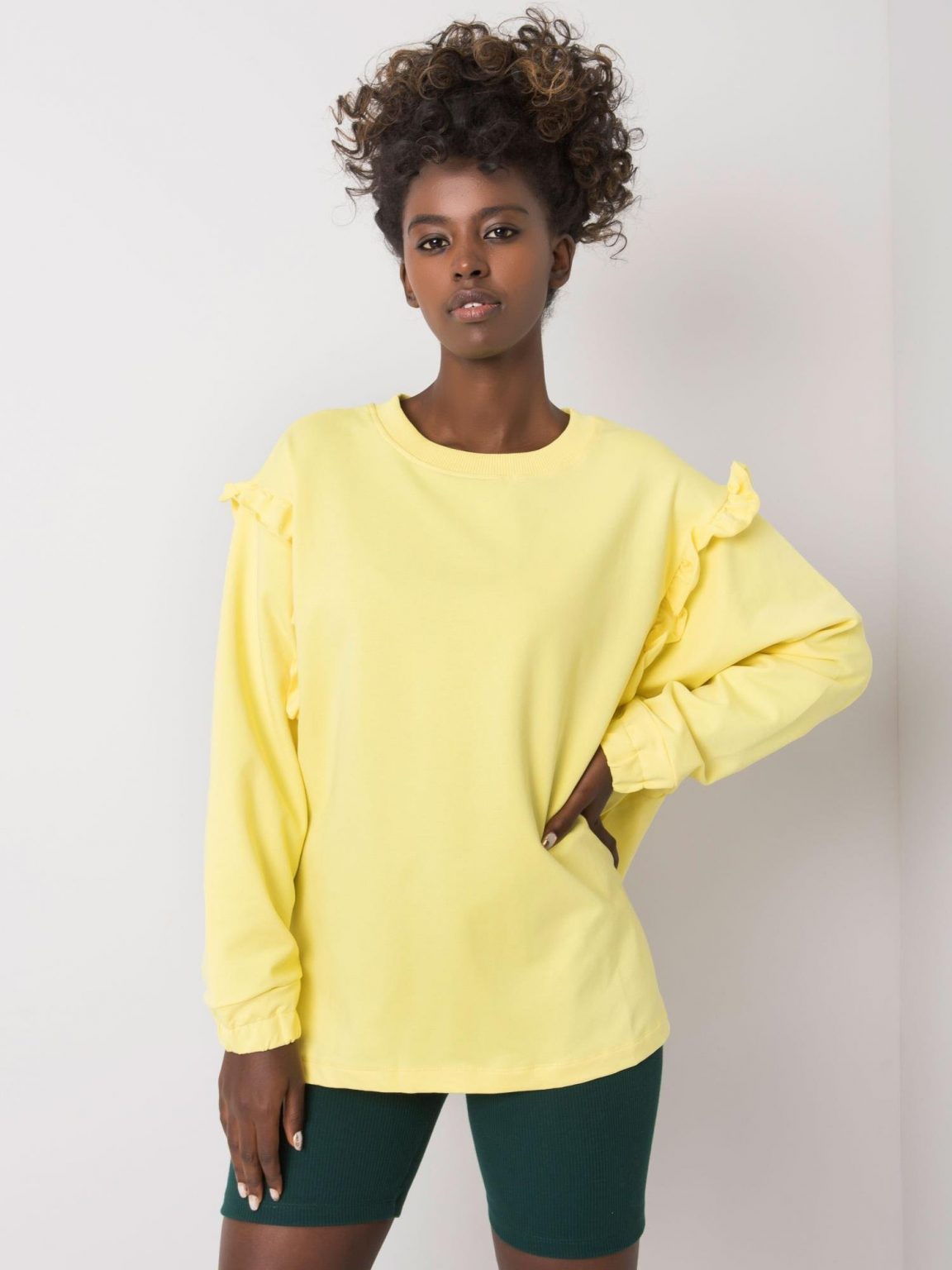 Żółta bluza z falbankami Monserrat