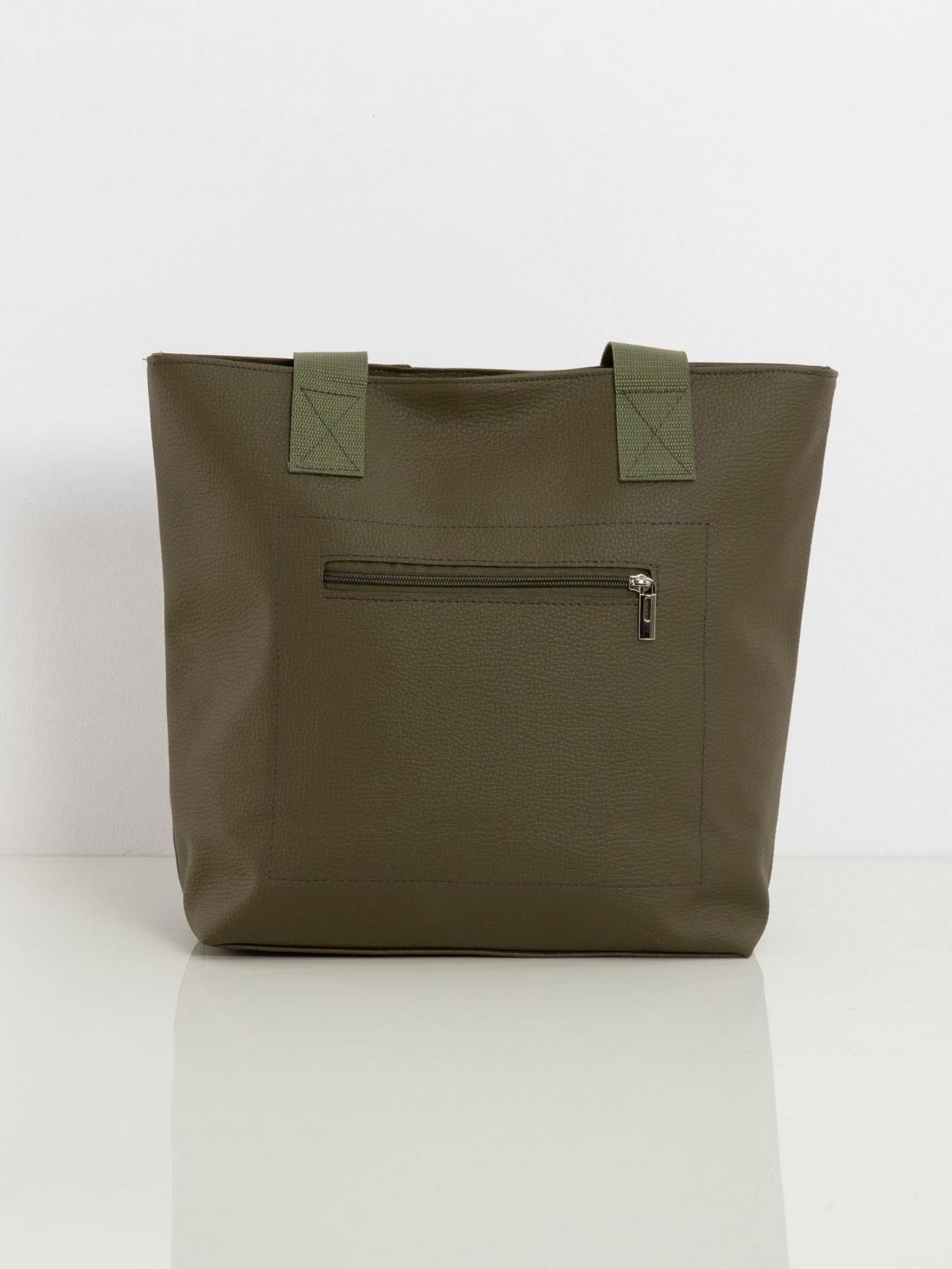Khaki-zielona torba z ekoskóry