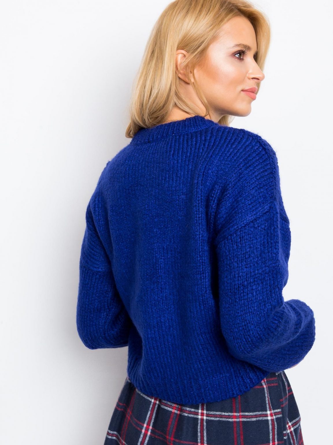 RUE PARIS Kobaltowy sweter Victoria