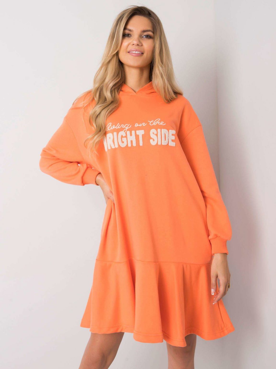 Pomarańczowa sukienka dresowa Sherine