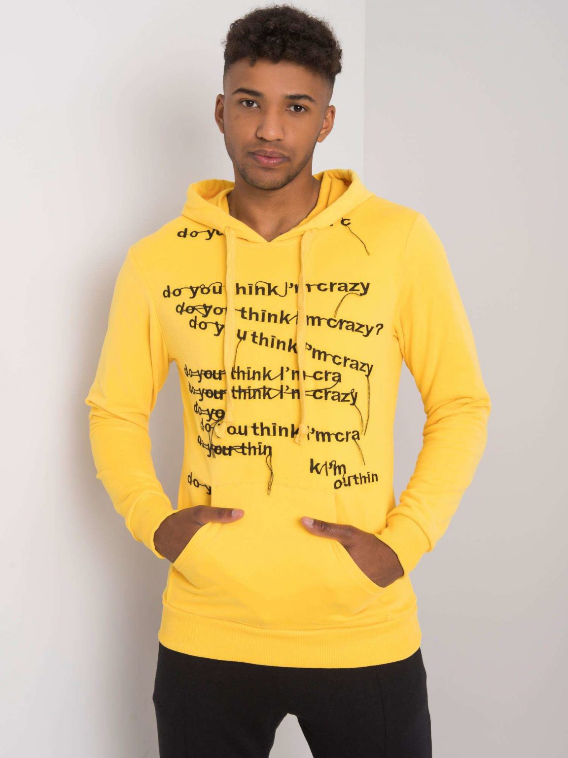 Żółta bluza męska z napisami Camden