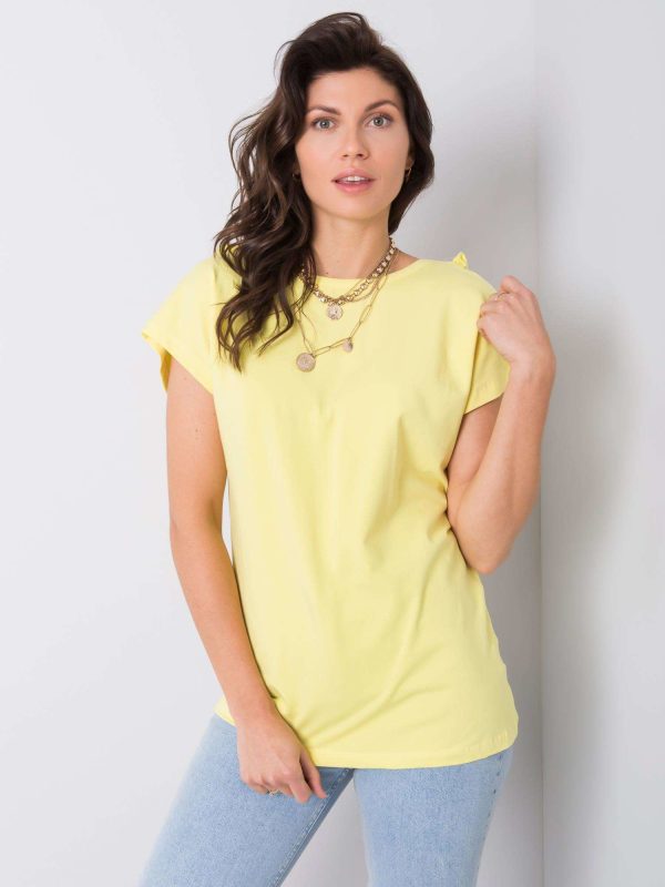 Żółta bluzka z falbankami Leanne