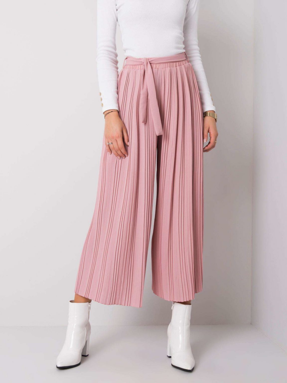 Różowe spodnie Kayla RUE PARIS