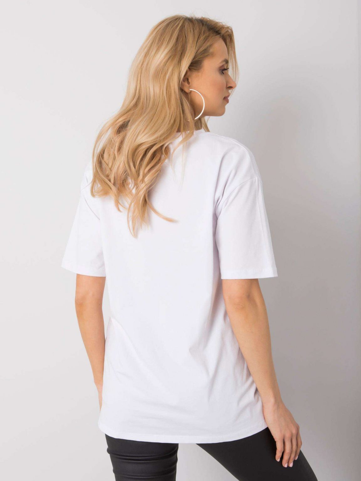 Biały t-shirt z printem Jasmine RUE PARIS