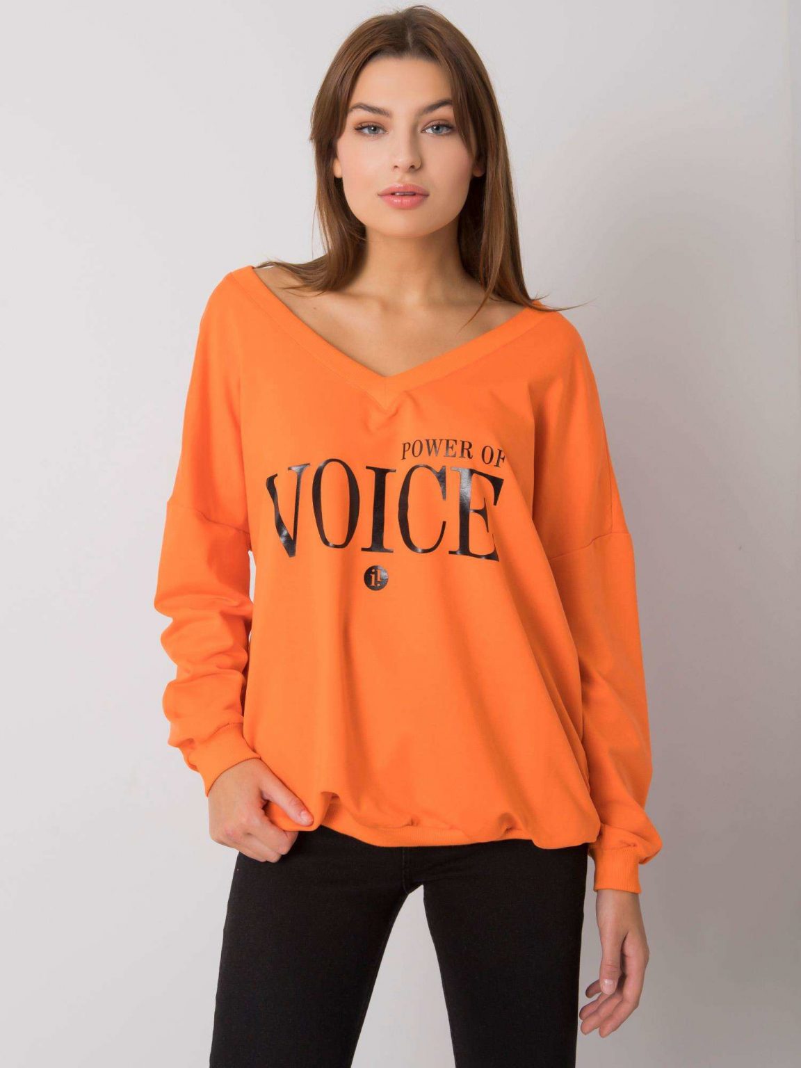 Pomarańczowa bluza damska z napisem Maral