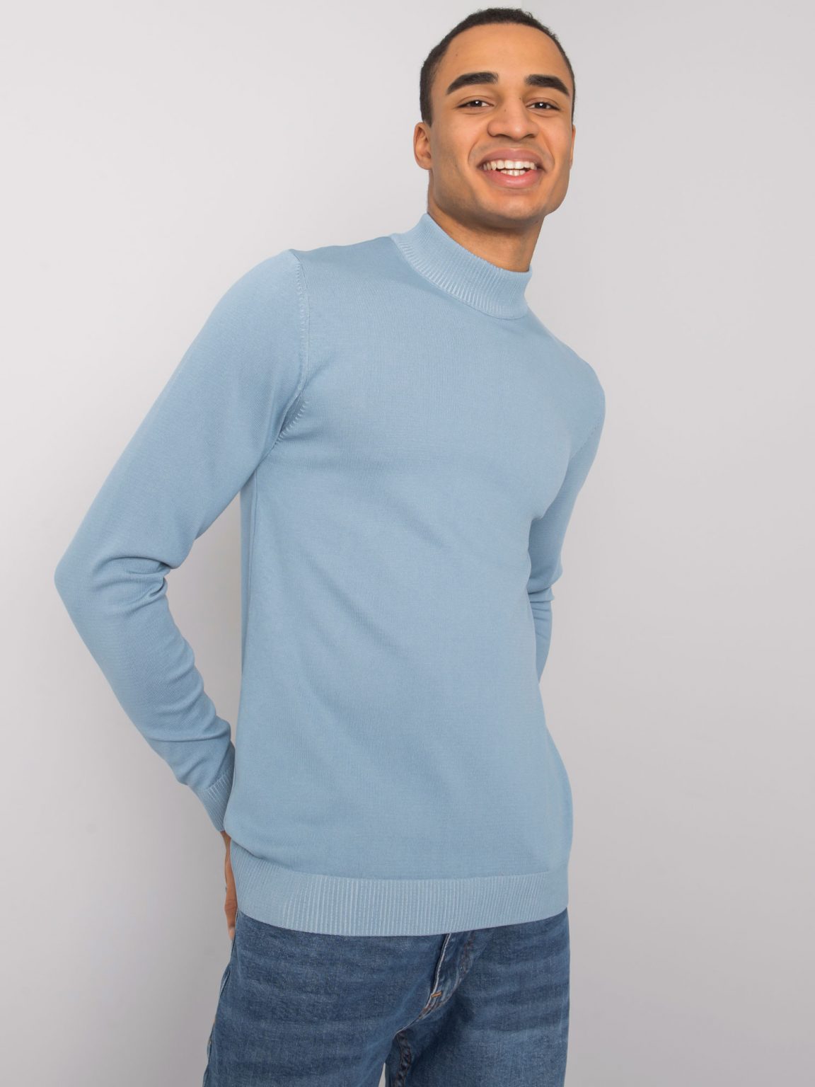 Jasnoniebieski sweter męski Daxton LIWALI
