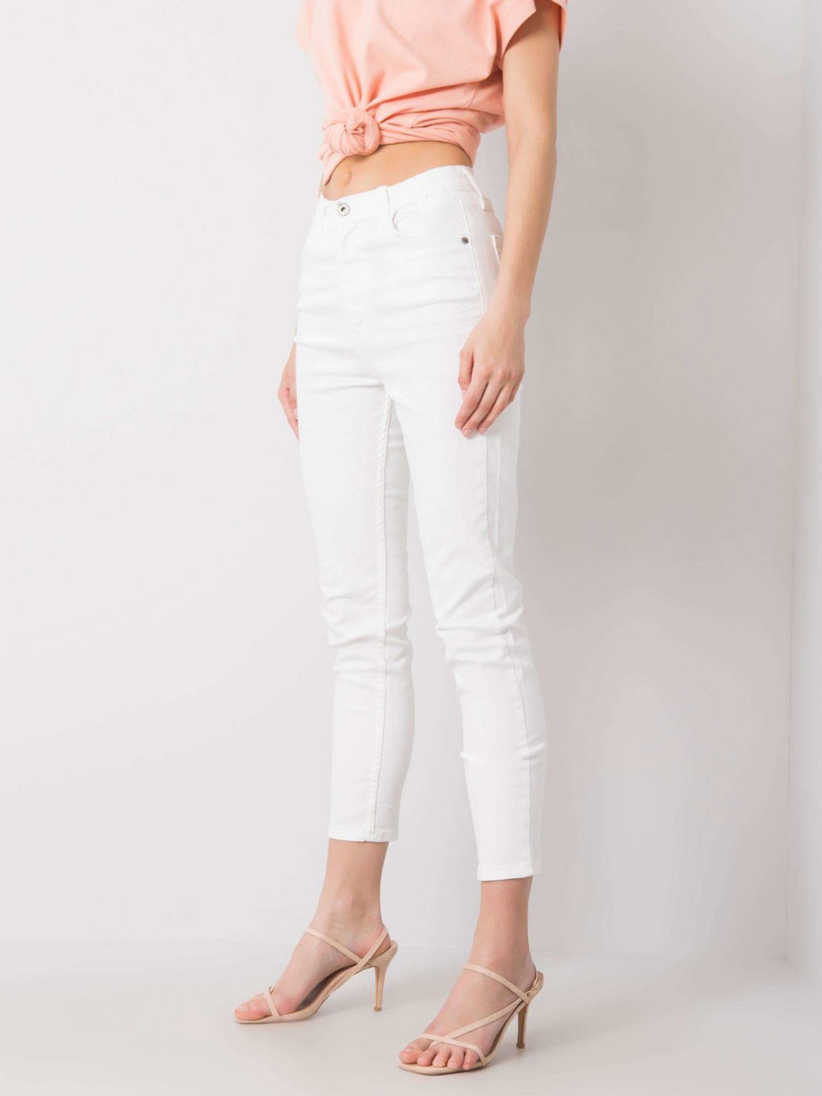 Białe jeansy damskie Baldine RUE PARIS