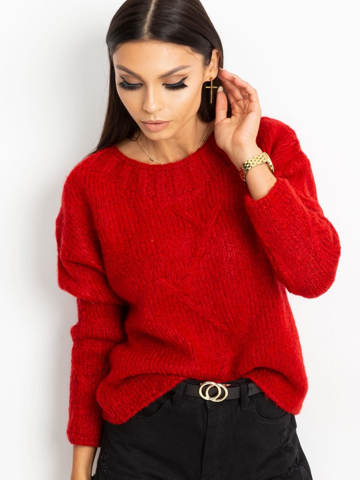 RUE PARIS Czerwony sweter Tiffany