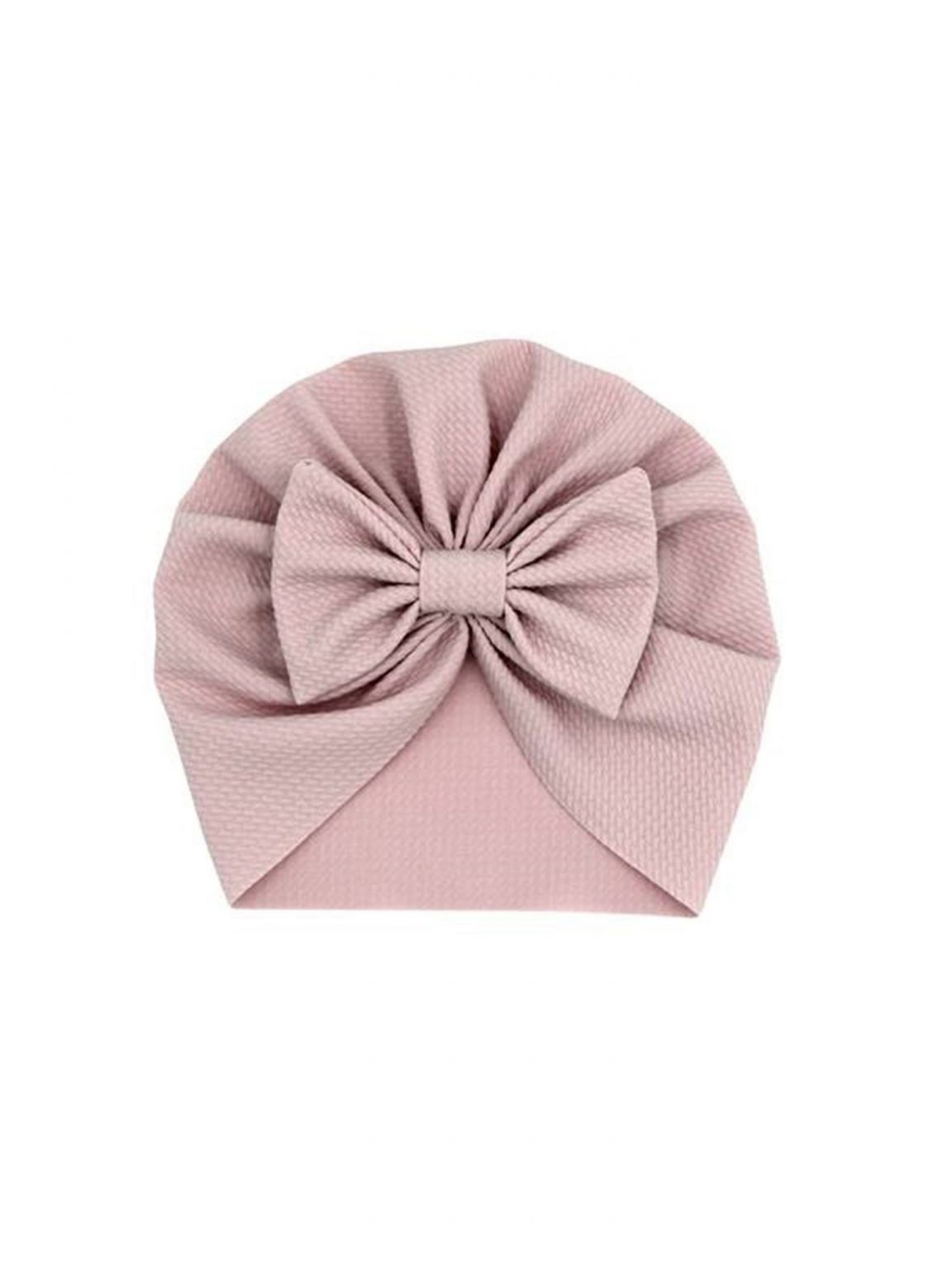 Pudroworóżowa czapka dla dziewczynki