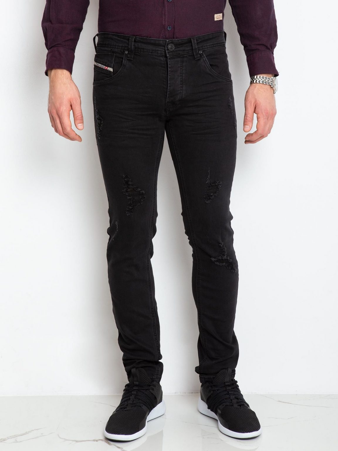 Czarne jeansy męskie Impression
