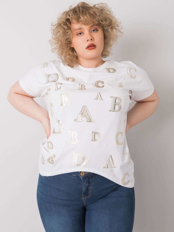 Biała bluzka plus size Sabina