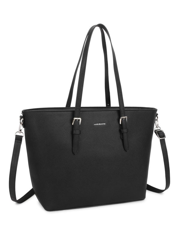 Czarna torba shopper LUIGISANTO