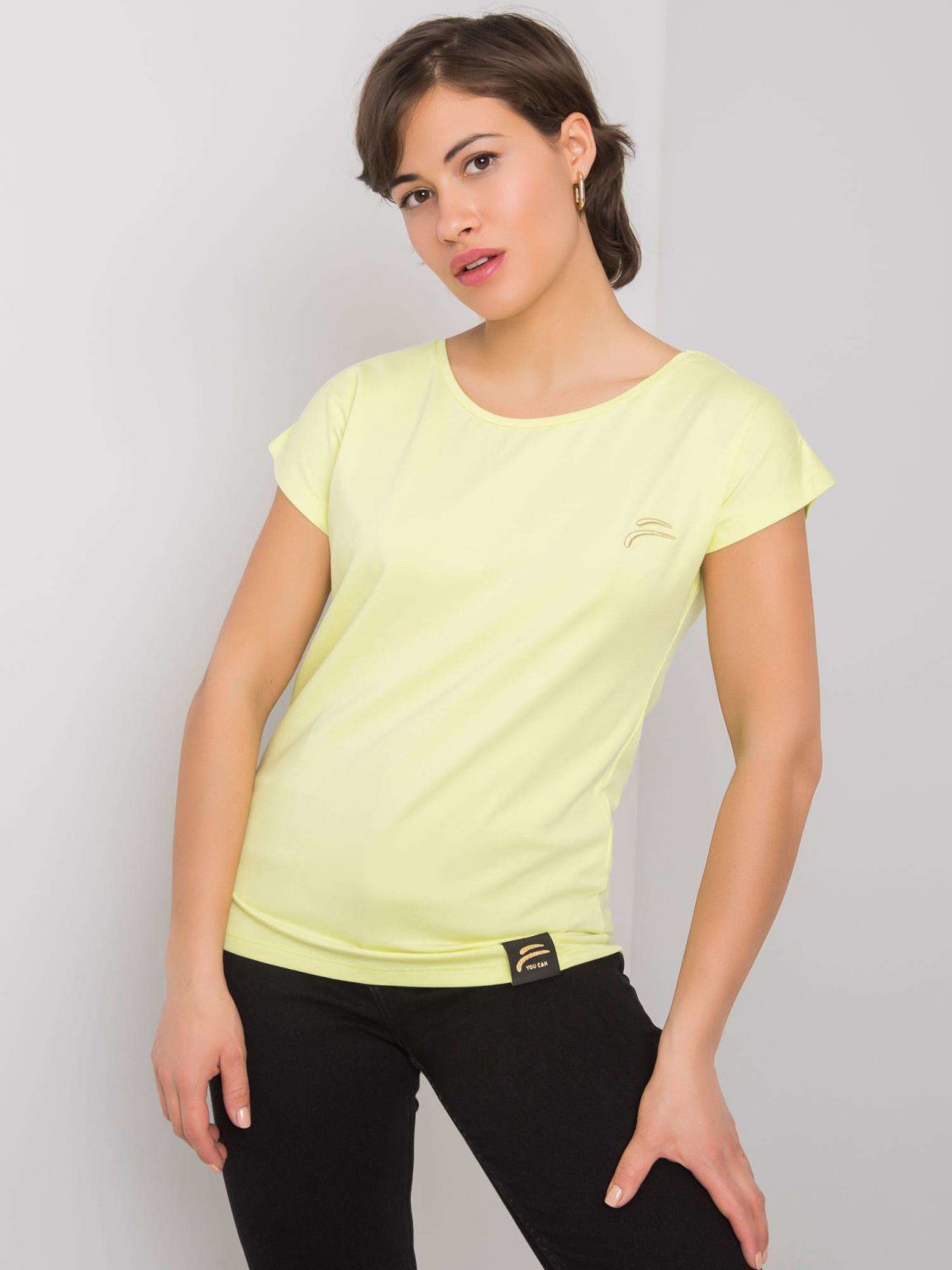 Żółty t-shirt Mavery FOR FITNESS