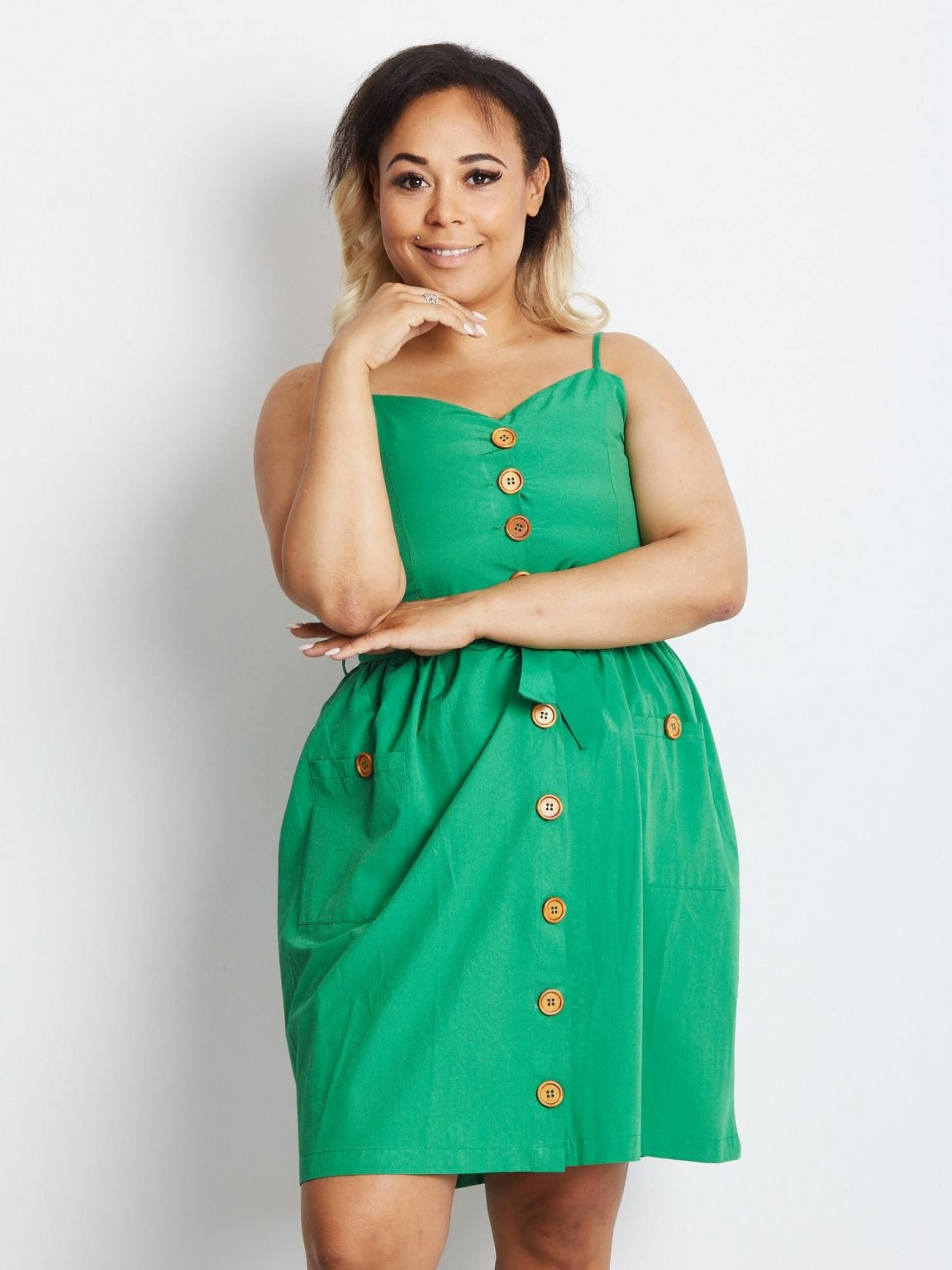 Zielona sukienka plus size Realm