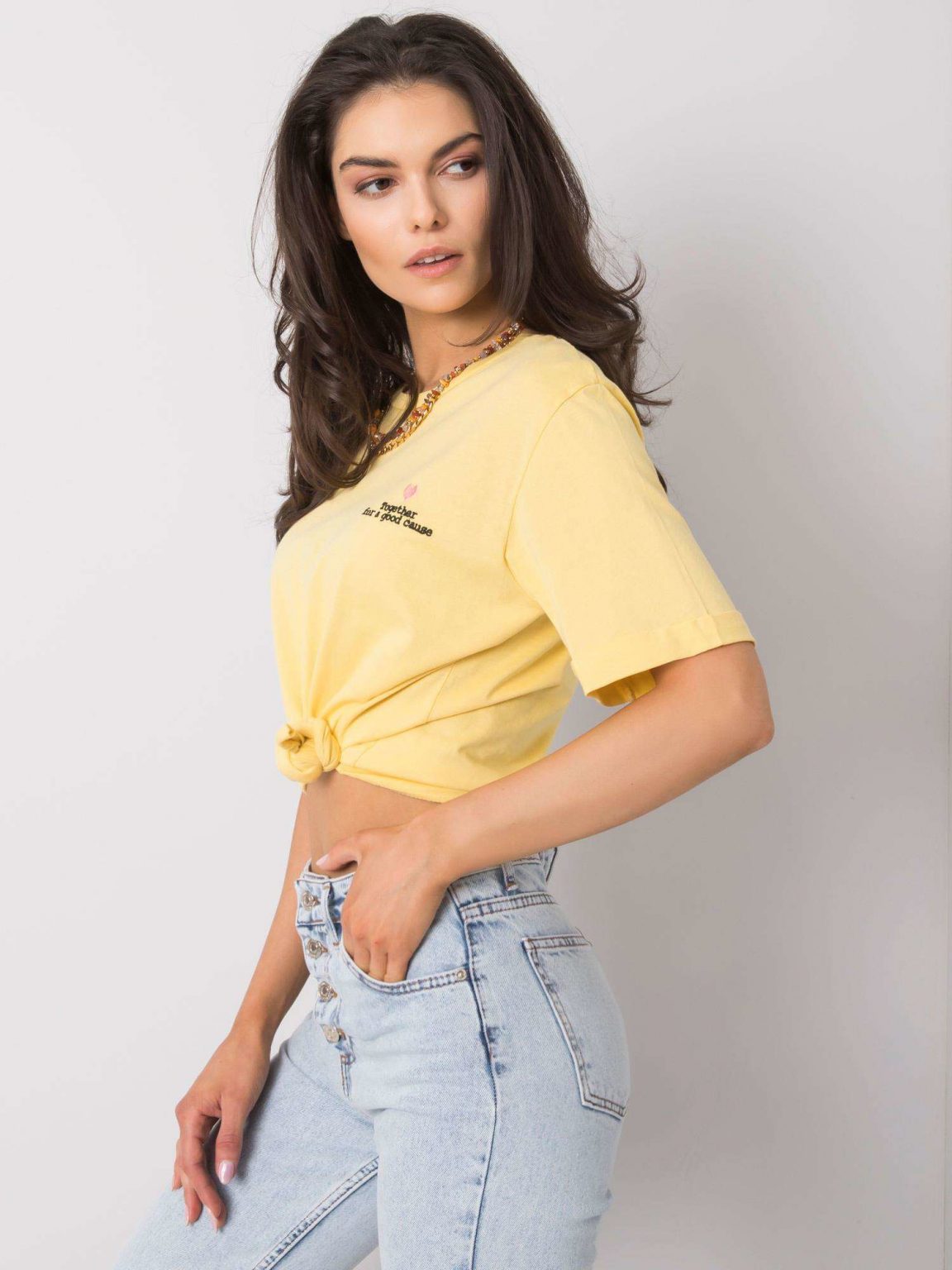 Żółty t-shirt bawełniany Guida