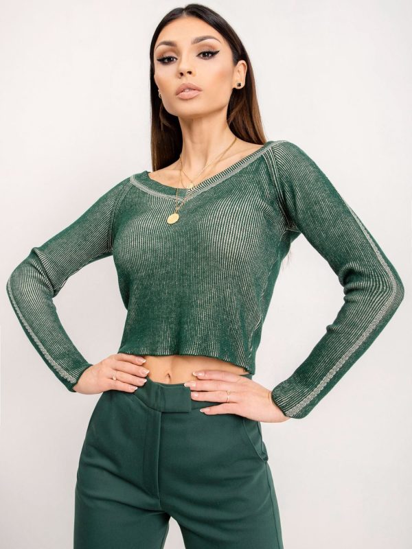 BSL Zielony sweter damski