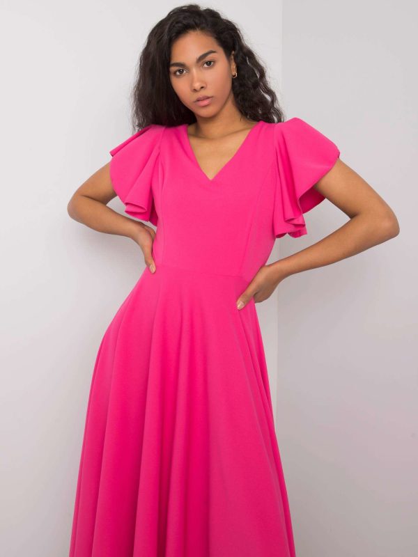 Розовое длинное платье Кали