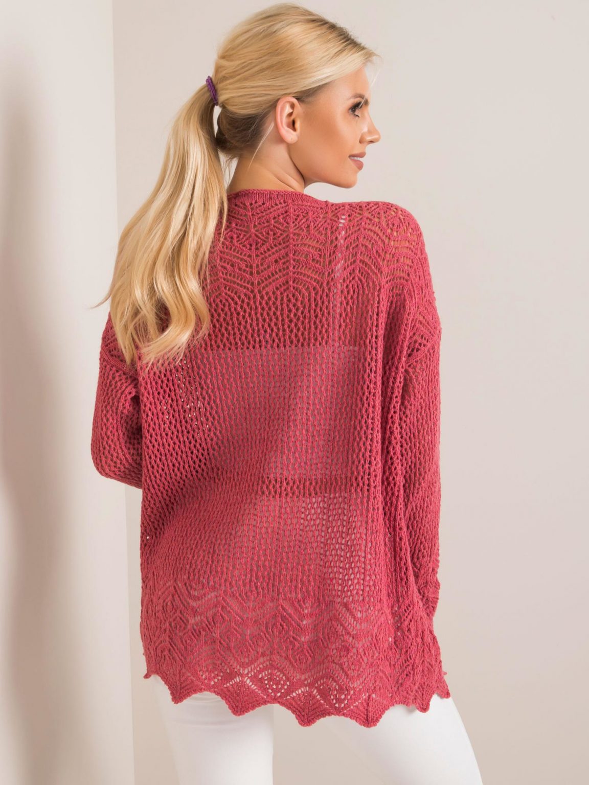 Malinowy sweter Francesca RUE PARIS