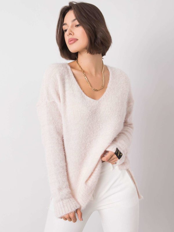 Jasnoróżowy sweter Estella RUE PARIS