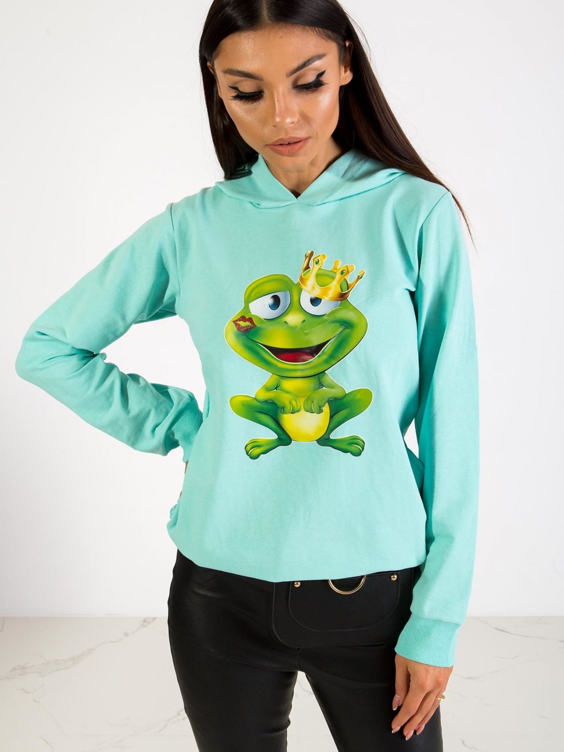 Miętowa bluza Froggy