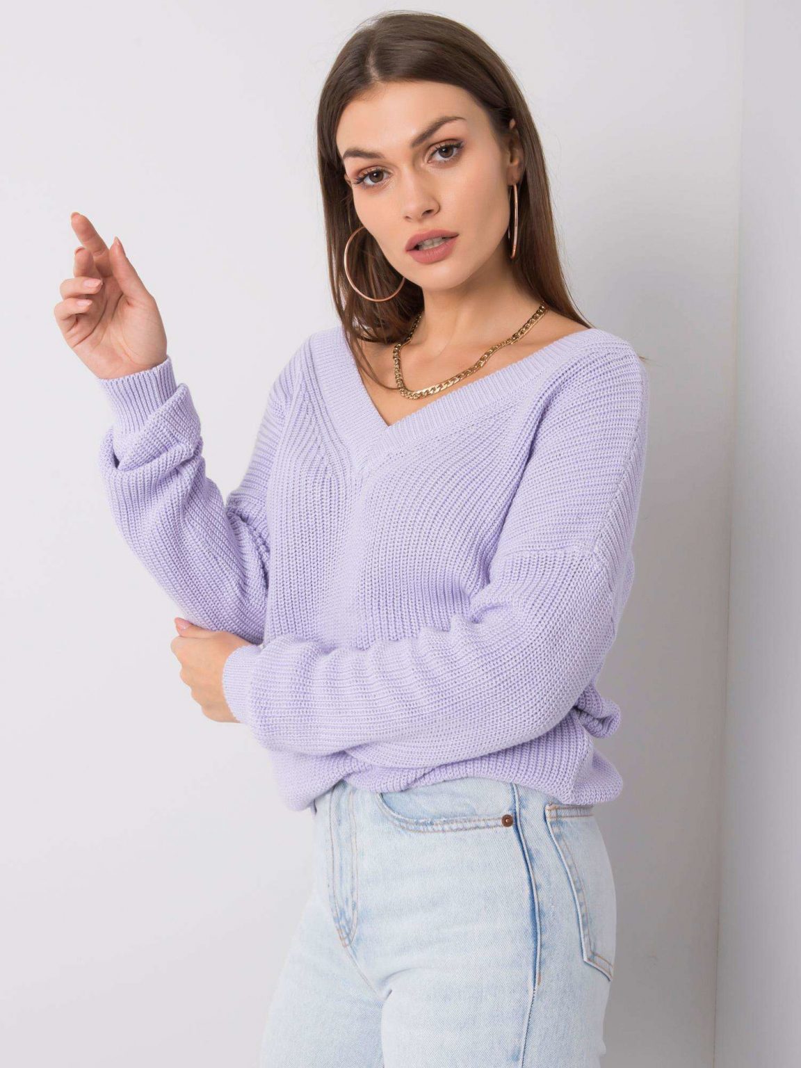 Liliowy sweter Abigail RUE PARIS