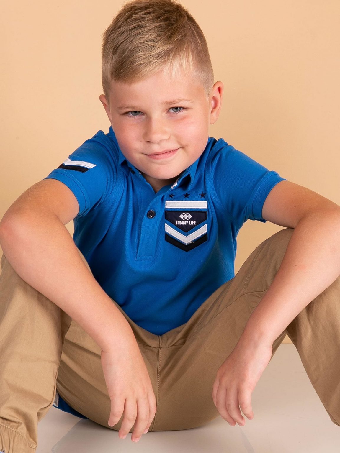 Niebieska koszulka polo dla chłopca TOMMY LIFE