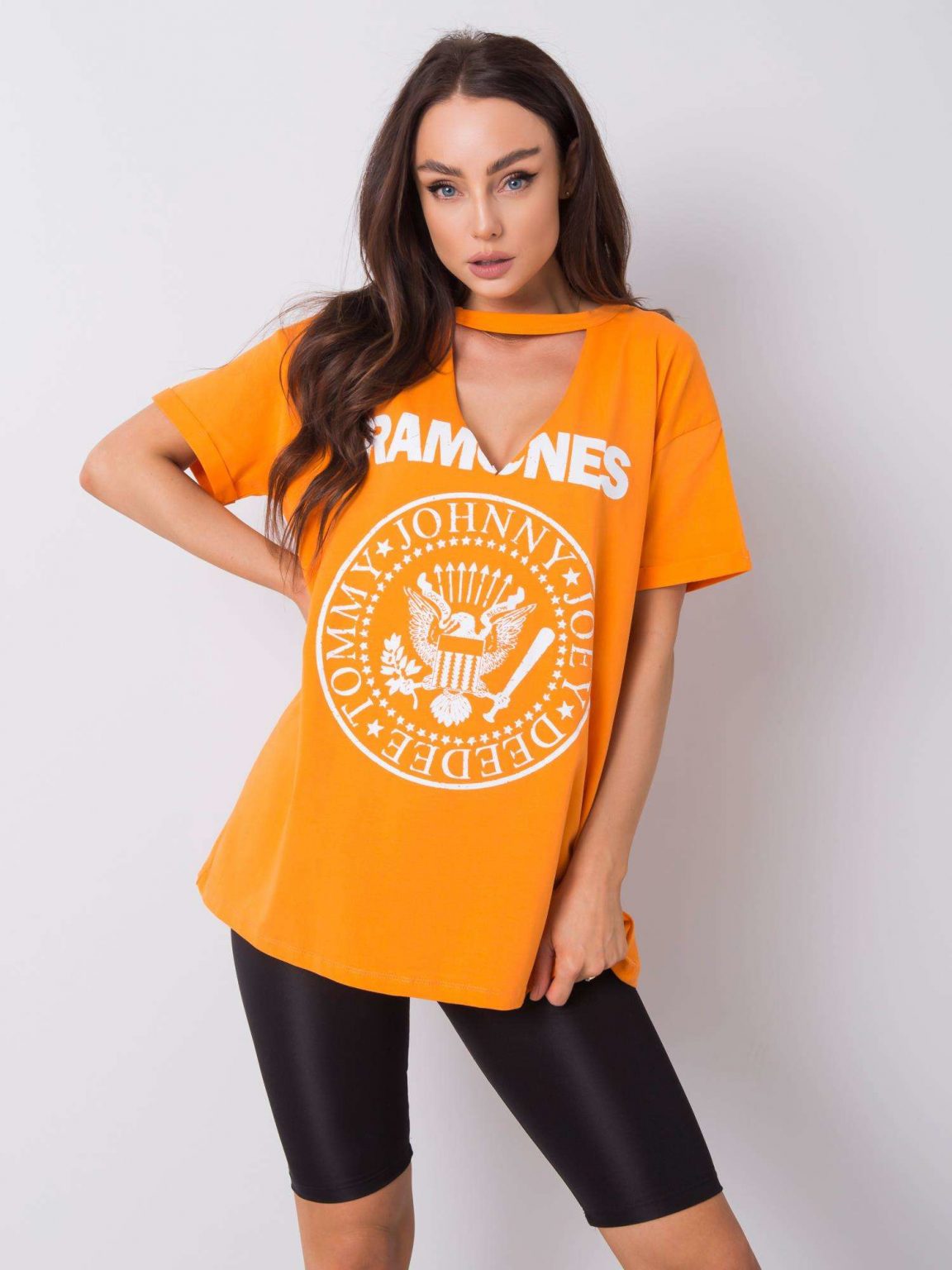 Pomarańczowy t-shirt z nadrukiem Cordoba