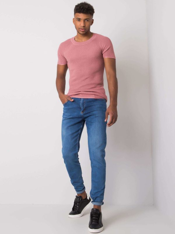 Niebieskie jeansy męskie regular fit Rylan