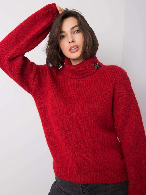 Ciemnoczerwony sweter Nessa RUE PARIS