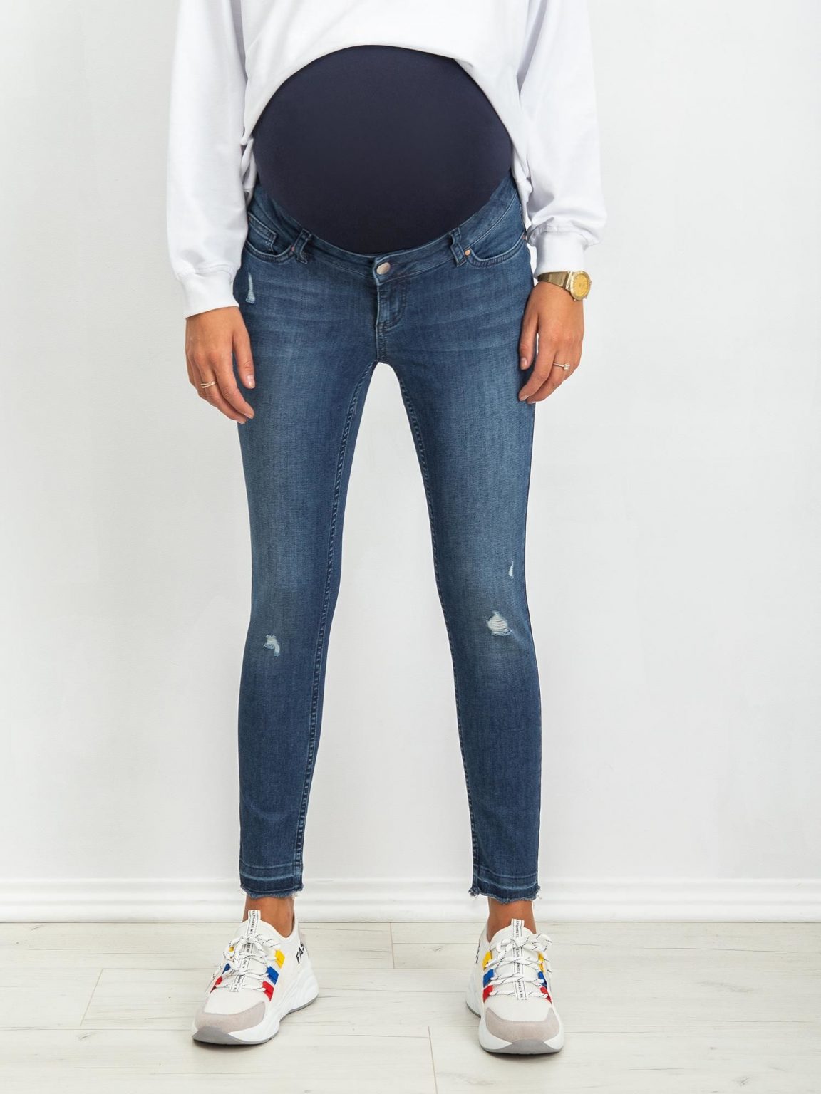 RUE PARIS Niebieskie jeansy ciążowe Undiscovered