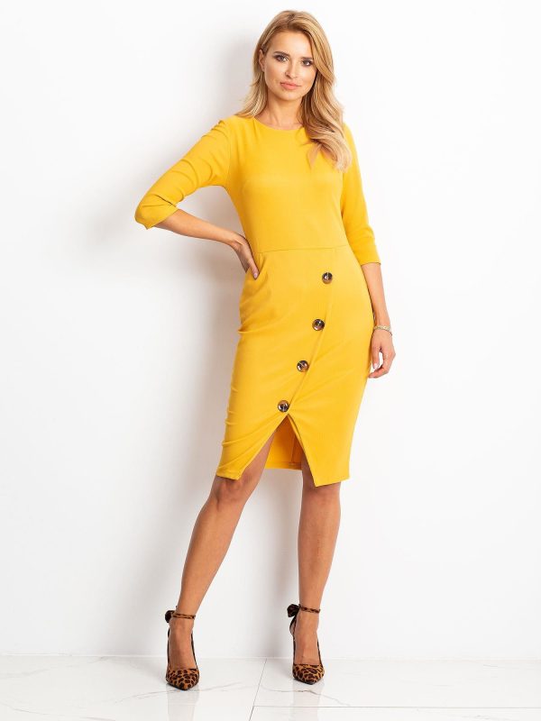 Żółta sukienka Shape