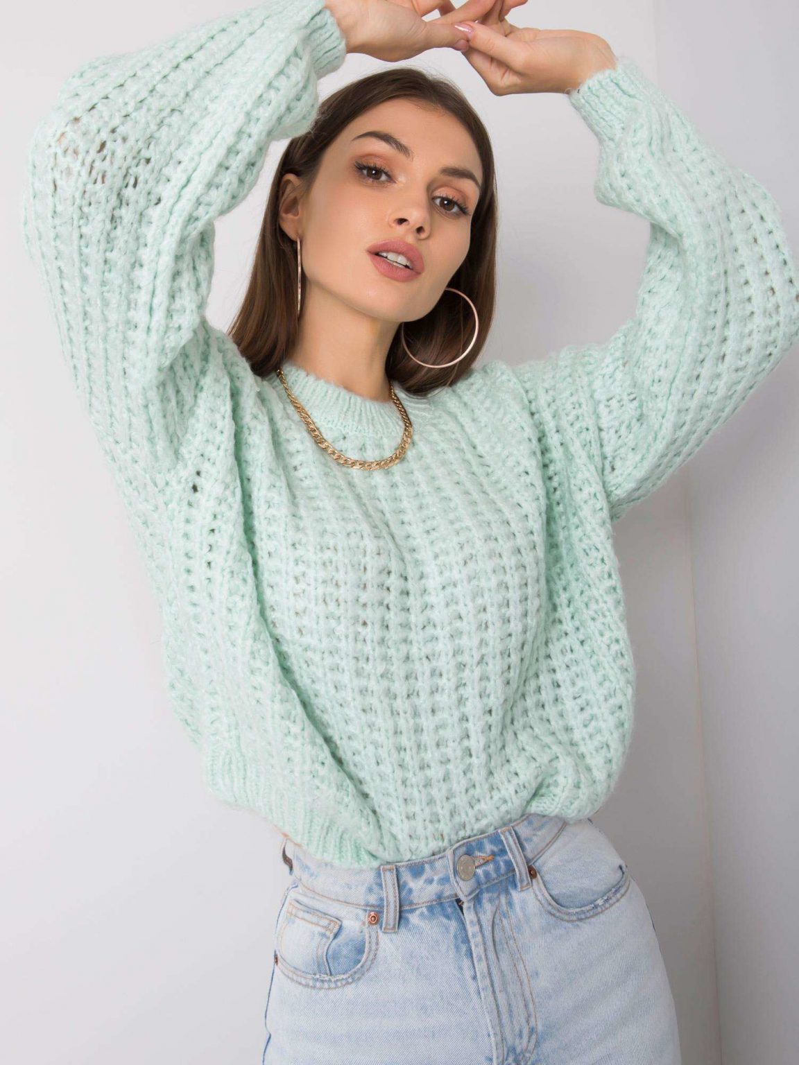 Miętowy sweter Matilde RUE PARIS