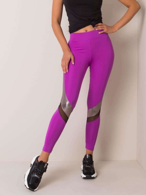 Fioletowe legginsy Ellen FOR FITNESS