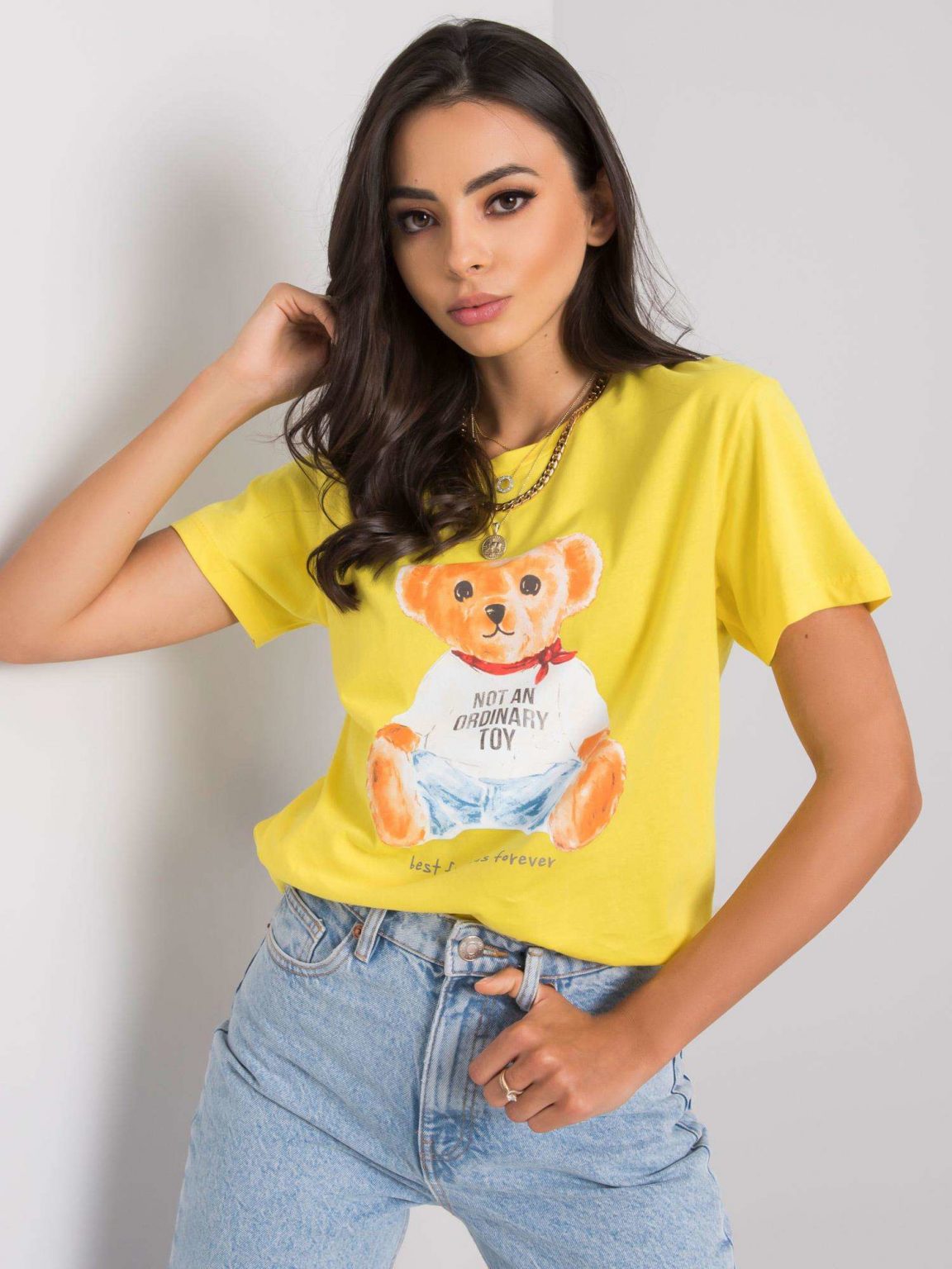 Żółty t-shirt bawełniany Mabelle