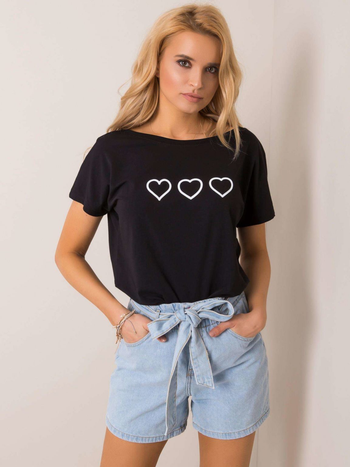 Czarny t-shirt Amor RUE PARIS