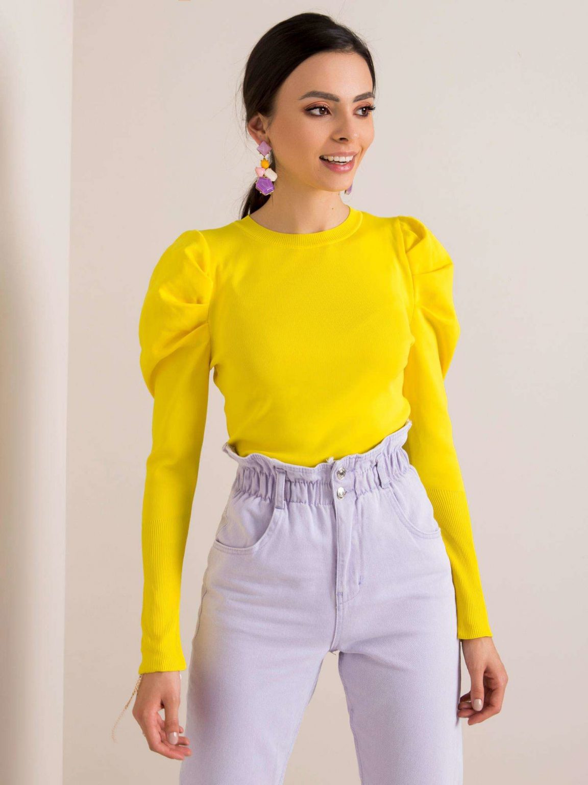 Żółty sweter Vanessa RUE PARIS
