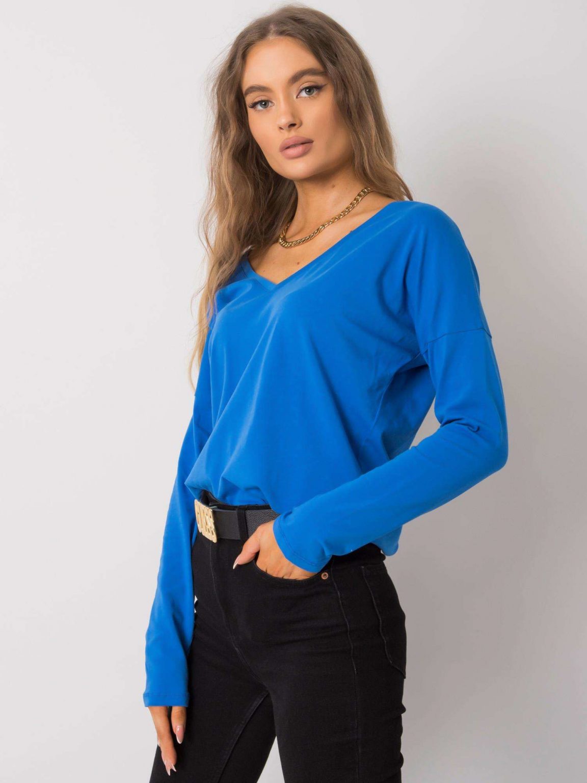 Ciemnoniebieska bluzka Modena
