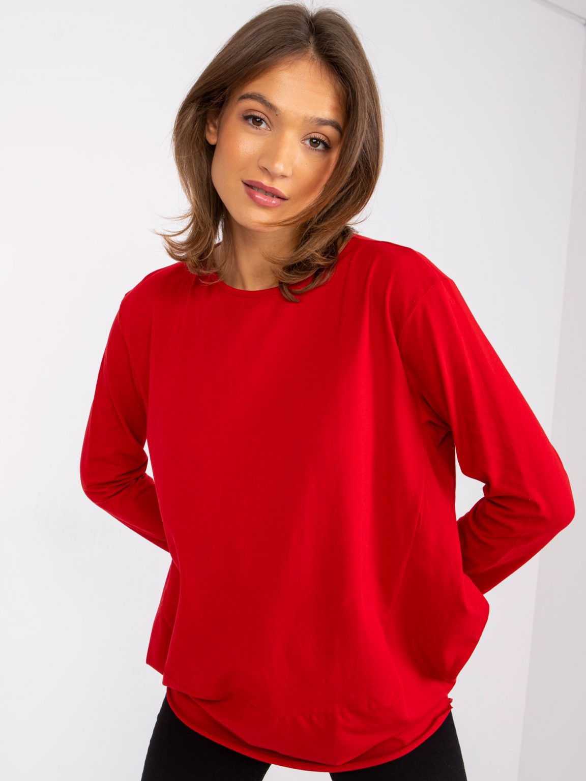 Czerwona luźna bluzka basic Renata