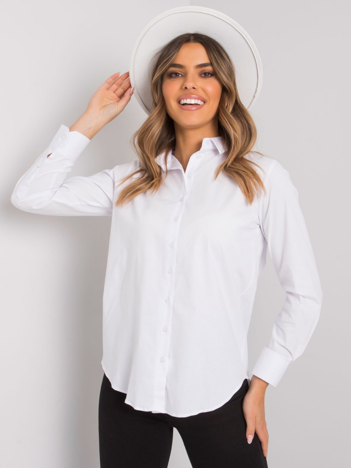 Biała damska koszula klasyczna Novarra RUE PARIS