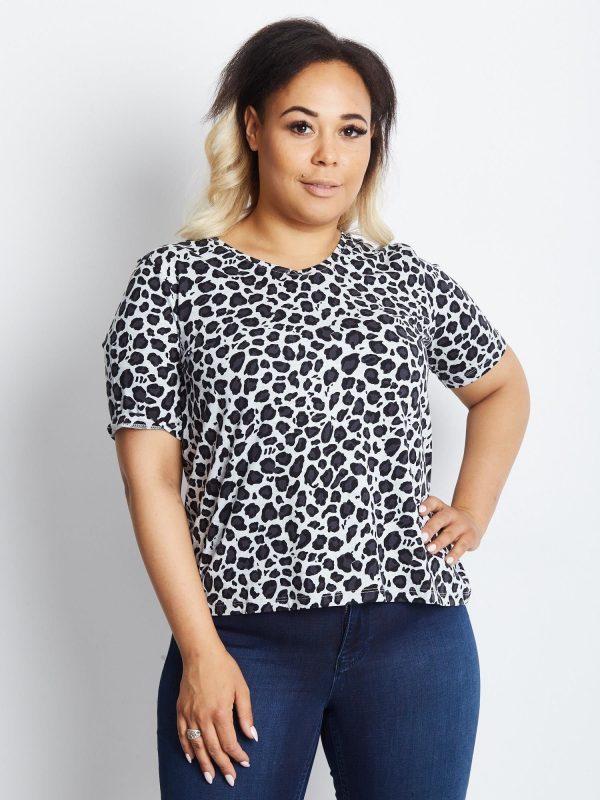 Szary t-shirt plus size Frequent