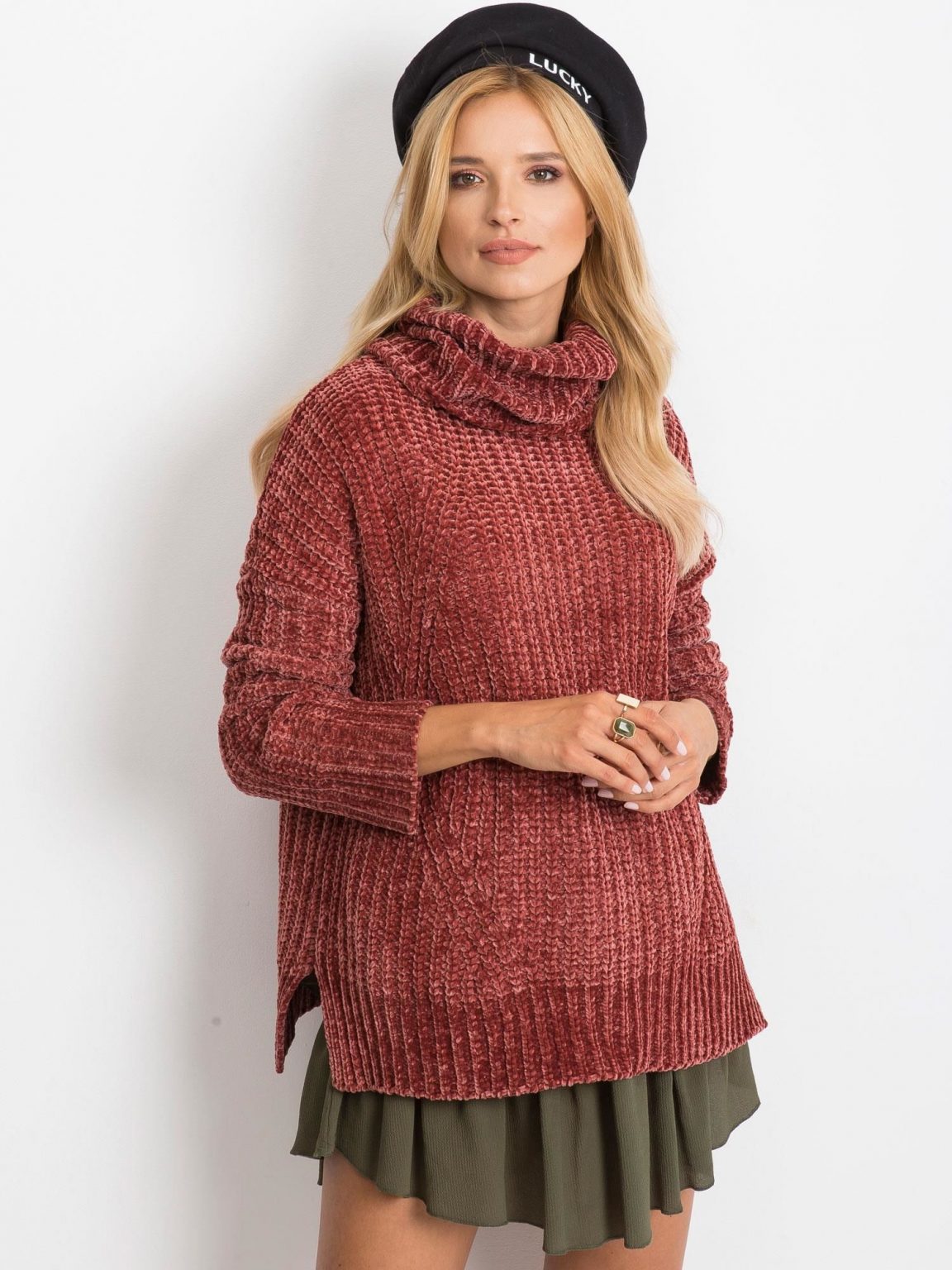 Bordowy sweter Lexie