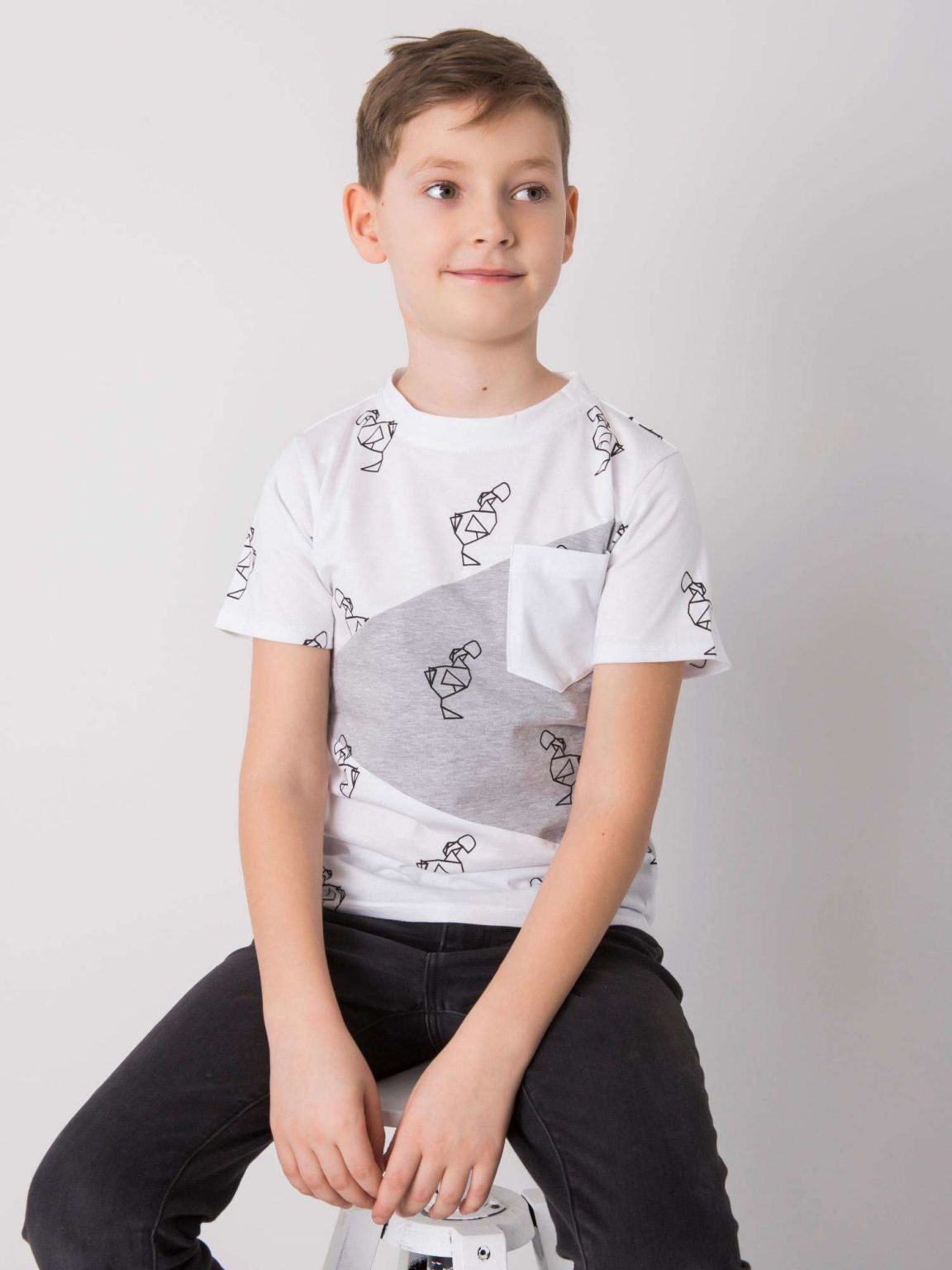 Biały t-shirt dla chłopca DODO KIDS