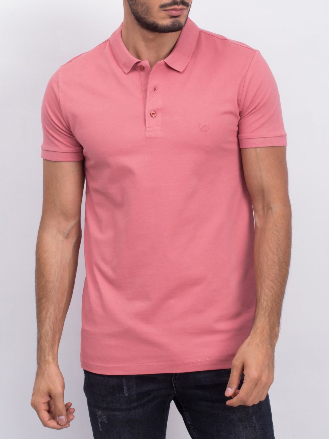 Różowa męska koszulka polo Numerous