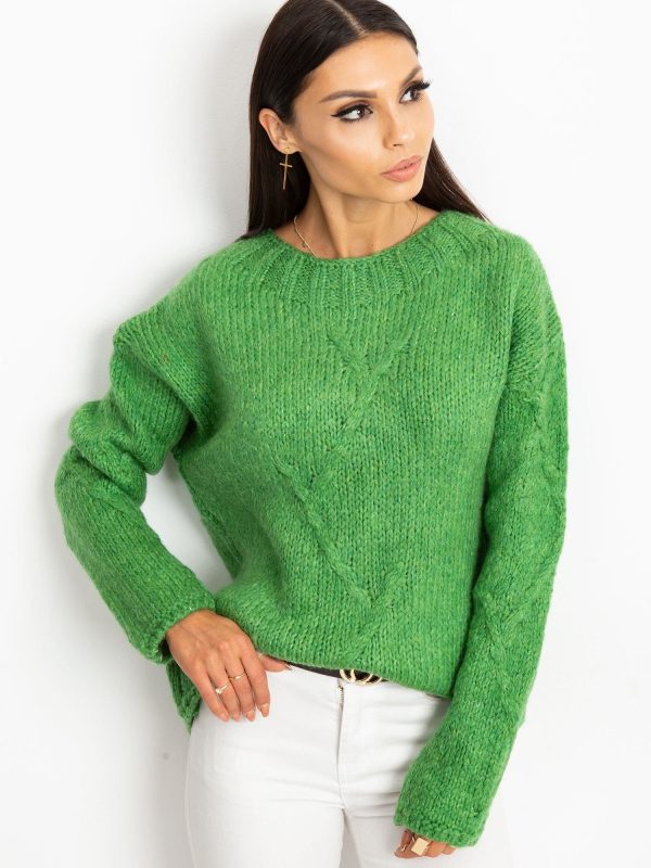 RUE PARIS Zielony sweter Tiffany