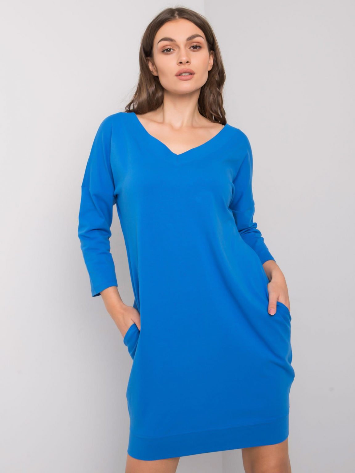 Ciemnoniebieska sukienka z bawełny Abijah