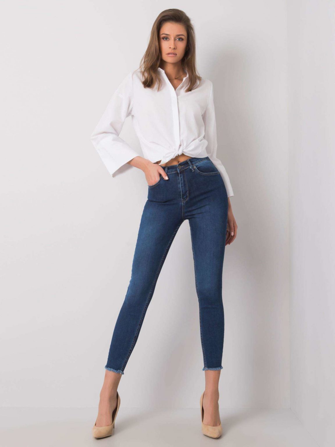 Niebieskie jeansy skinny Acacia RUE PARIS