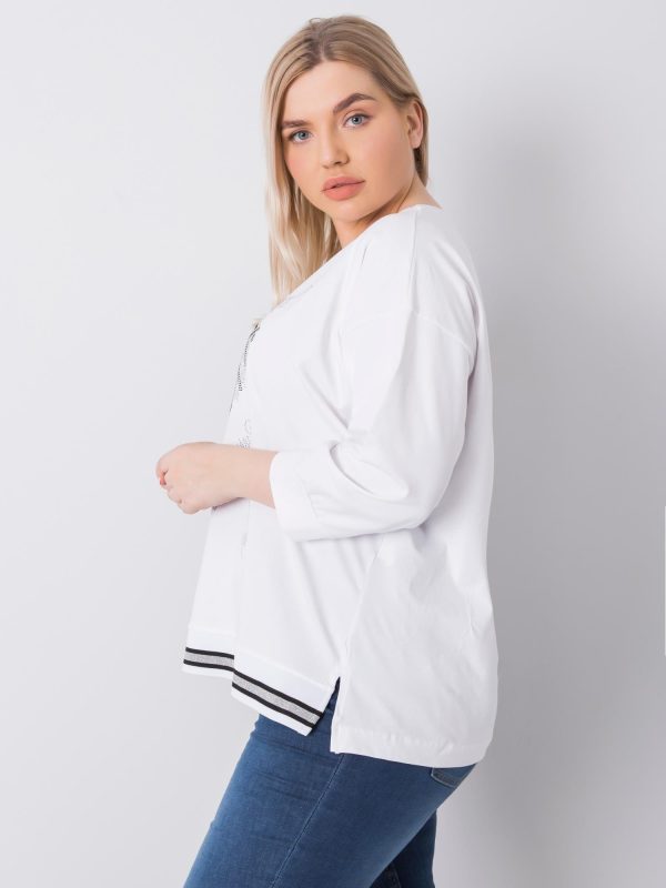 Biała bluzka plus size Liv