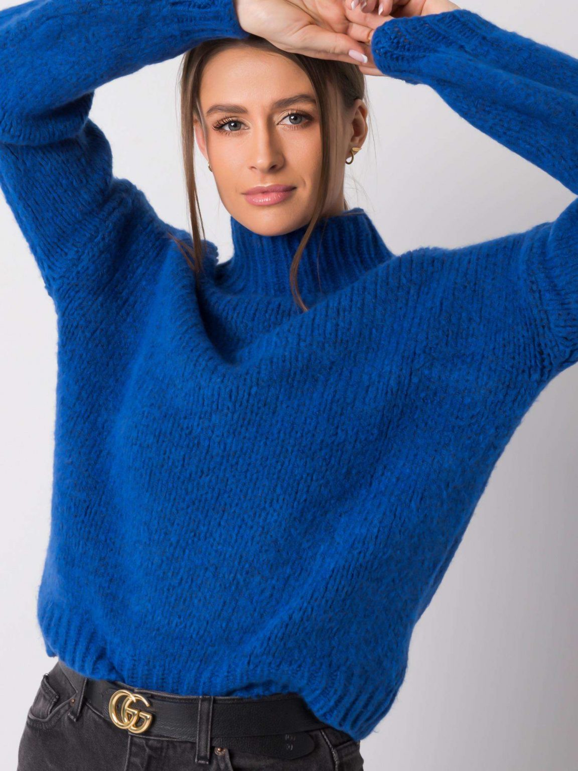 Ciemnoniebieski sweter Ariana