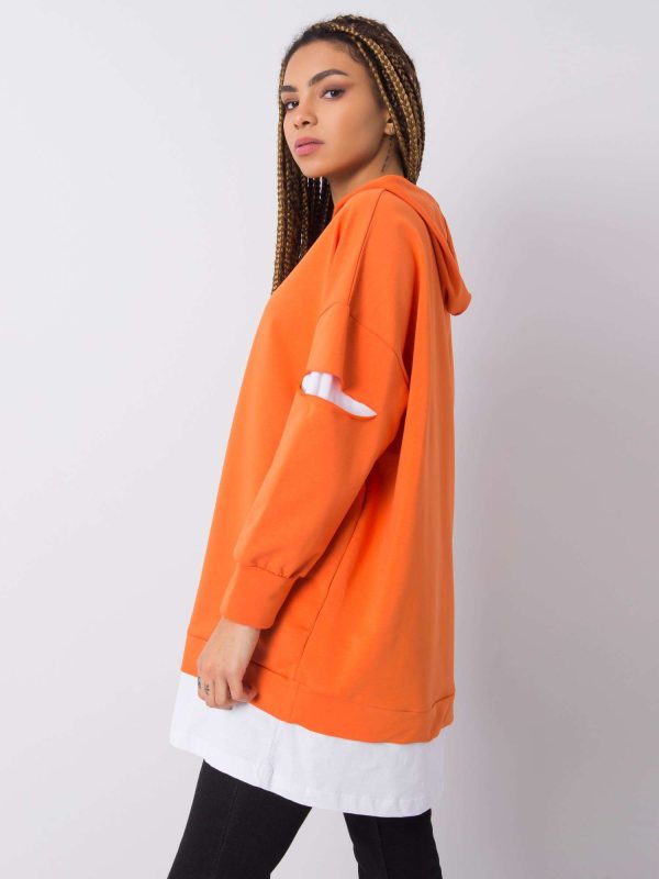 Pomarańczowa bluza z kapturem Bexley